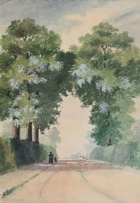 A WALK ALONG THE PATH by P. Bumberger at Ross's Online Art Auctions