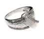 STERLING SILVER RHODIUM PLATED CUBIC ZURCONIA RING at Ross's Online Art Auctions