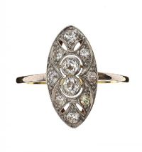 ANTIQUE 18CT GOLD DIAMOND RING at Ross's Online Art Auctions