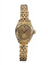 ROLEX OYSTER PERPETUAL 18CT GOLD LADY'S WRIST WATCH at Ross's Online Art Auctions
