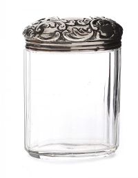 SILVER TOP JAR at Ross's Online Art Auctions