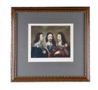 COLOURED ENGRAVING CHARLES I at Ross's Online Art Auctions