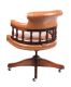 TAN LEATHER CAPTAIN'S CHAIR at Ross's Online Art Auctions