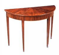 GEORGIAN MAHOGANY DEMI LUNE HALL TABLE at Ross's Online Art Auctions