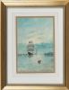 TALL SHIP IN A HARBOUR by William Percy French at Ross's Online Art Auctions