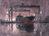 NIGHTSHIFT DRY DOCK by Colin H. Davidson at Ross's Online Art Auctions