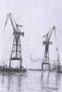 THE OLD CRANES by Colin H. Davidson at Ross's Online Art Auctions
