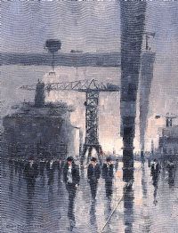 EARLY MORNING, HARLAND & WOLFF by Colin H. Davidson at Ross's Online Art Auctions