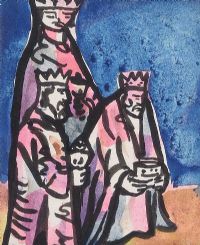 THREE WISE MEN by Gerard Dillon at Ross's Online Art Auctions