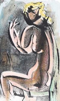SEATED NUDE STUDY by Gerard Dillon at Ross's Online Art Auctions