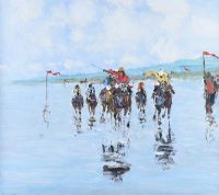 THE WINNER LAYTOWN RACES by Desmond Murrie at Ross's Online Art Auctions