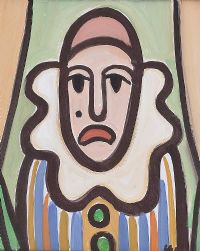 SAD CLOWN by Markey Robinson at Ross's Online Art Auctions