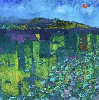 WATER LILLIES by David Gordon Hughes at Ross's Online Art Auctions