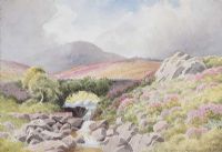 SLIEVE DONARD, MOURNE MOUNTAINS & THE BLOODY BRIDGE by Joseph William Carey RUA at Ross's Online Art Auctions