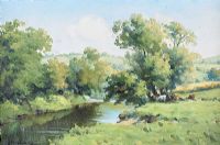 RIVER DALL, GLENS OF ANTRIM by Charles McAuley at Ross's Online Art Auctions