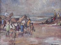 ON THE BEACH by Gladys Maccabe HRUA at Ross's Online Art Auctions