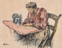 THE SEAMSTRESS by William Conor RHA RUA at Ross's Online Art Auctions