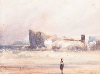 FIGURE ON THE SHORE by Andrew Nicholl RHA at Ross's Online Art Auctions