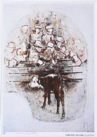 THE CATTLE MARKET by J.B. Vallely at Ross's Online Art Auctions