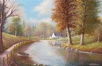 QUIET WATERS, CARRICKREAGH, COUNTY FERMANAGH by Alfred Stewart at Ross's Online Art Auctions