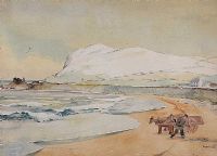 ON BALLYGALLY BEACH by James Stanley Prosser RUA at Ross's Online Art Auctions
