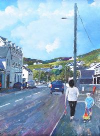 WALKING TO THE BEACH THROUGH DOWNINGS TOWN by Sean Lorinyenko at Ross's Online Art Auctions
