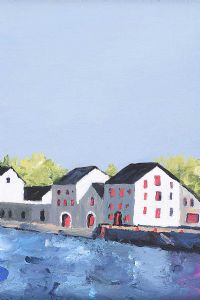 OLD BUILDINGS AT RAMELTON, DONEGAL by Sean Lorinyenko at Ross's Online Art Auctions