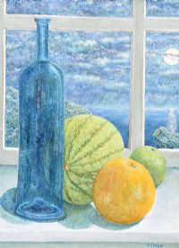 MOONLIGHT THROUGH THE WINDOW by M. Dorgan at Ross's Online Art Auctions