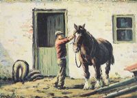 HORSE & HARNESS by Charles McAuley at Ross's Online Art Auctions