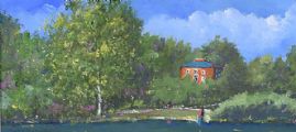 THE GLEBE GALLERY LANDSCAPE VIEW by Sean Lorinyenko at Ross's Online Art Auctions