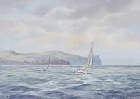 SAILING OFF BLACKHEAD by Hamilton Sloan at Ross's Online Art Auctions