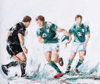IRELAND VERSES THE ALL BLACKS by J.P. Neeson at Ross's Online Art Auctions