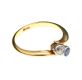 18CT GOLD SAPPHIRE AND DIAMOND TWIST RING at Ross's Online Art Auctions