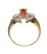 9CT GOLD ORANGE STONE AND DIAMOND RING at Ross's Online Art Auctions