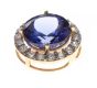 18CT GOLD BLUE STONE AND DIAMOND PENDANT at Ross's Online Art Auctions