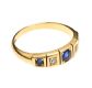 AN ANTIQUE 9CT GOLD SAPPHIRE AND DIAMOND RING at Ross's Online Art Auctions
