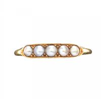 18CT GOLD SEED PEARL RING at Ross's Online Art Auctions