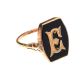 9CT GOLD 'E' INITIAL RING at Ross's Online Art Auctions