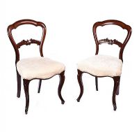 PAIR OF VICTORIAN BALLOON BACK OCCASIONAL CHAIRS at Ross's Online Art Auctions