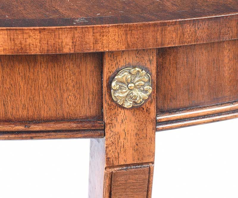 PAIR OF MAHOGANY DEMI LUNE HALL TABLES at Ross's Online Art Auctions