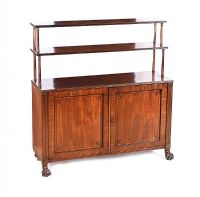 REGENCY MAHOGANY OPEN BOOKCASE at Ross's Online Art Auctions