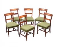 SET OF SIX GEORGIAN MAHOGANY BAR BACK DINING ROOM CHAIRS at Ross's Online Art Auctions
