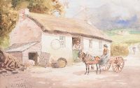 COTTAGE AT THE FOOT OF THE MOURNES by Joseph William Carey RUA at Ross's Online Art Auctions
