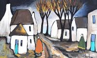 IN THE VILLAGE by Irish School at Ross's Online Art Auctions
