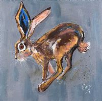 STARTLED HARE by Eileen McKeown at Ross's Online Art Auctions