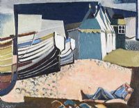 RESTING IN THE BOATYARD by Olive Henry RUA at Ross's Online Art Auctions