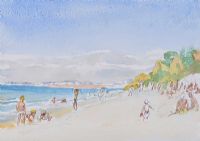 ON THE BEACH by Coralie de Burgh Kinahan at Ross's Online Art Auctions