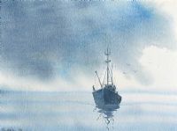 FISHING BOAT by Tom Roche at Ross's Online Art Auctions