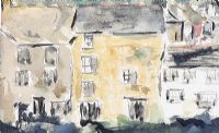 TERRACE HOUSES, DUBLIN by Kenneth Hall at Ross's Online Art Auctions
