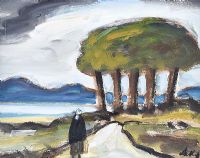 FIVE TREES by Markey Robinson at Ross's Online Art Auctions